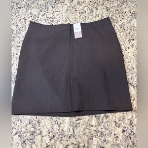 J. Jill Elegant Dark Brown Washable Wool Mini Skirt